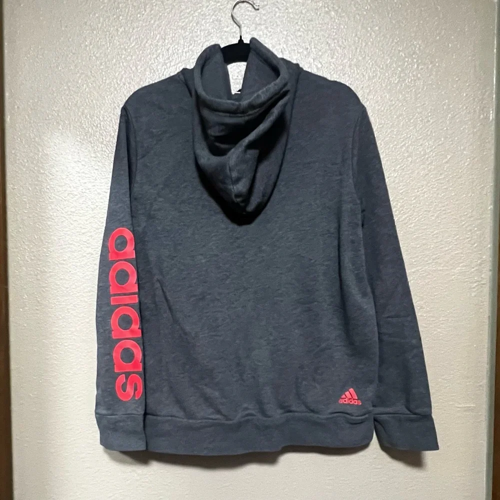 Adidas Full Zip Hoodie Sweatshirt Cotton Jacket Outdoor Activewear Run Gym